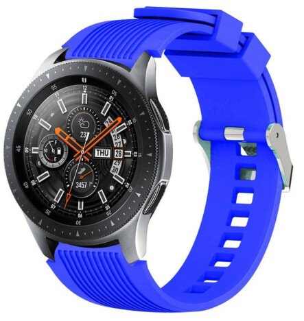 Curea ceas Smartwatch Samsung Galaxy Watch 4, Watch 4 Classic, Gear S2, iUni 20 mm Silicon Sport Blu